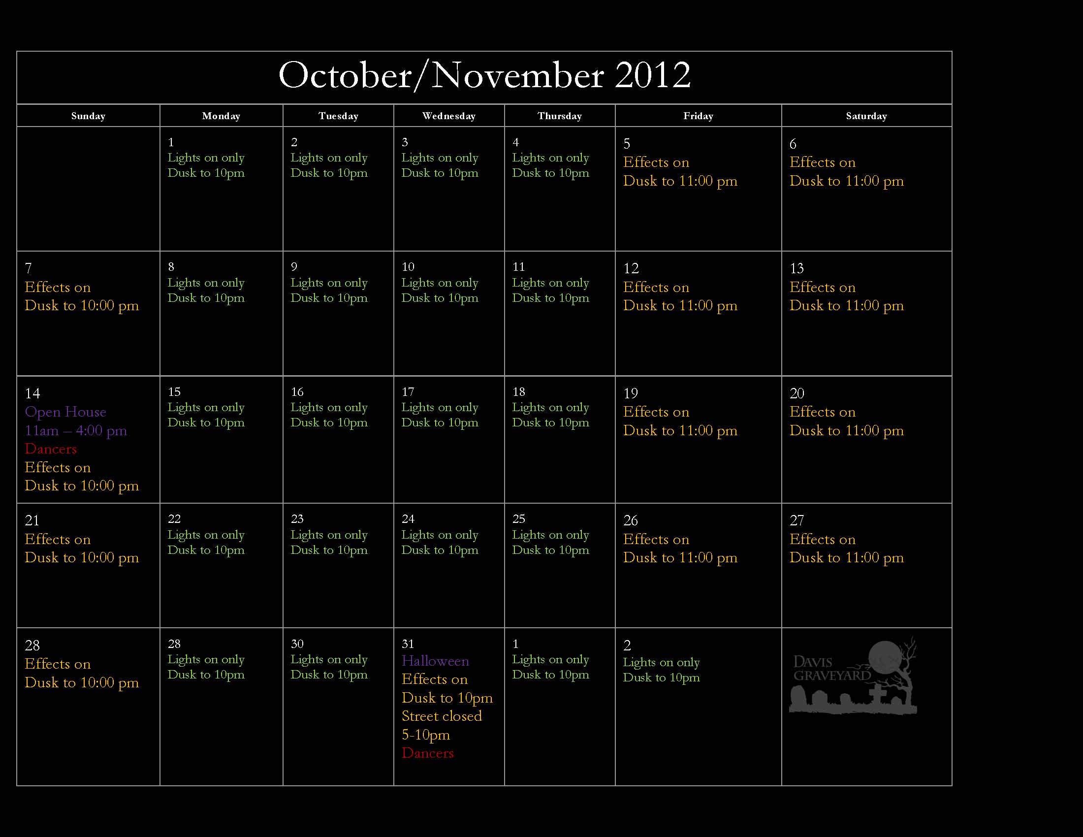 Davis Graveyard Events